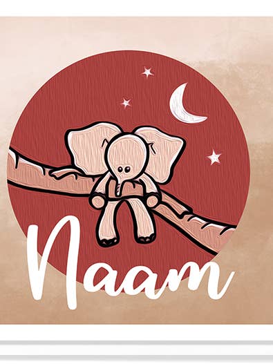 Geboortekaartje Olifant cirkel for engroshandel hos liefs jansje