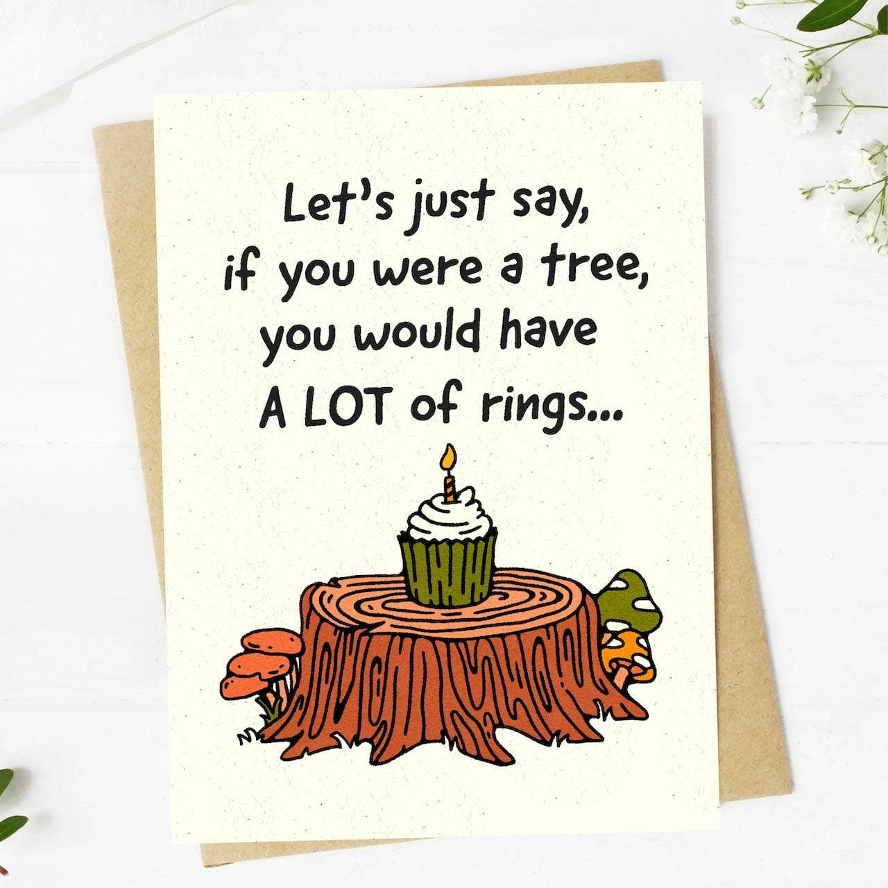 Big Moods - Wholesale Birthday Card - "If you were a tree, you would have rings" birthday card3