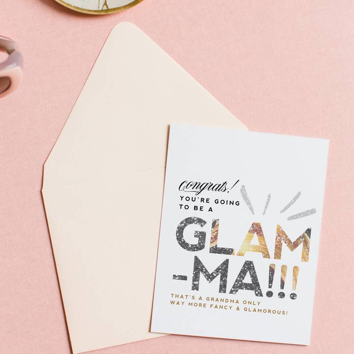 Kitty Meow Boutique - Wholesale Baby Card - Grandma Glamma, New Baby Greeting Card and Celebration Card2