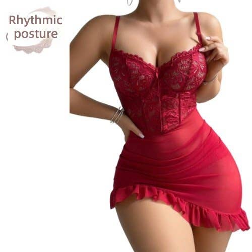 Women's Lace Underwire Babydoll Chemise Wholesale for wholesale by MoodGold