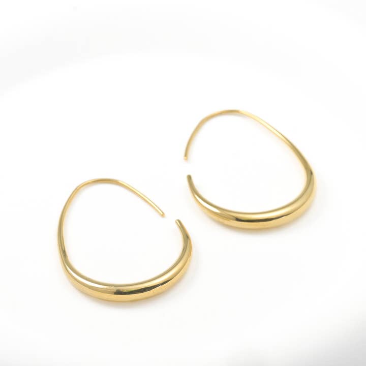 Blueyejewelry - Wholesale Hoop Earrings - Tear Drop Earrings - Stainless Steel Pear Hoop Earrings5