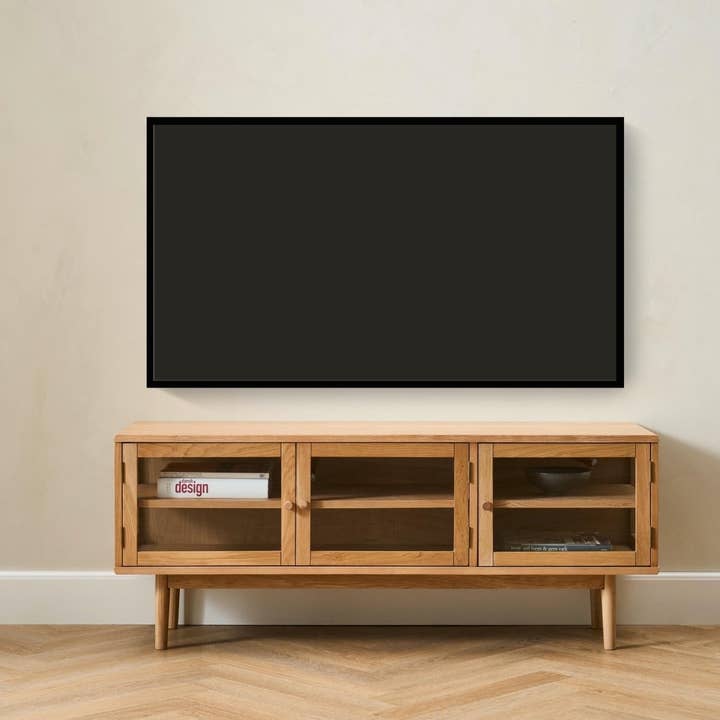 Furnhouse - Venta al por mayor Mesa consola - Mesa para TV Svendborg con 3 puertas de roble natural1