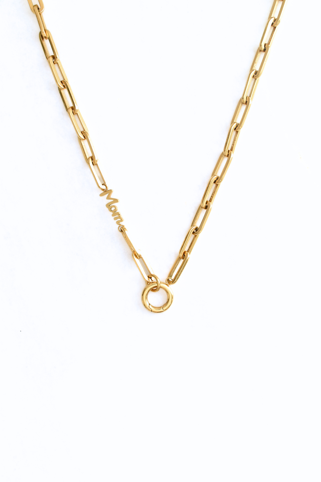 Liv Evon Designs - Wholesale Pendant/Charm Necklace - Paperclip Chunky Mom Clasp Necklace SS1