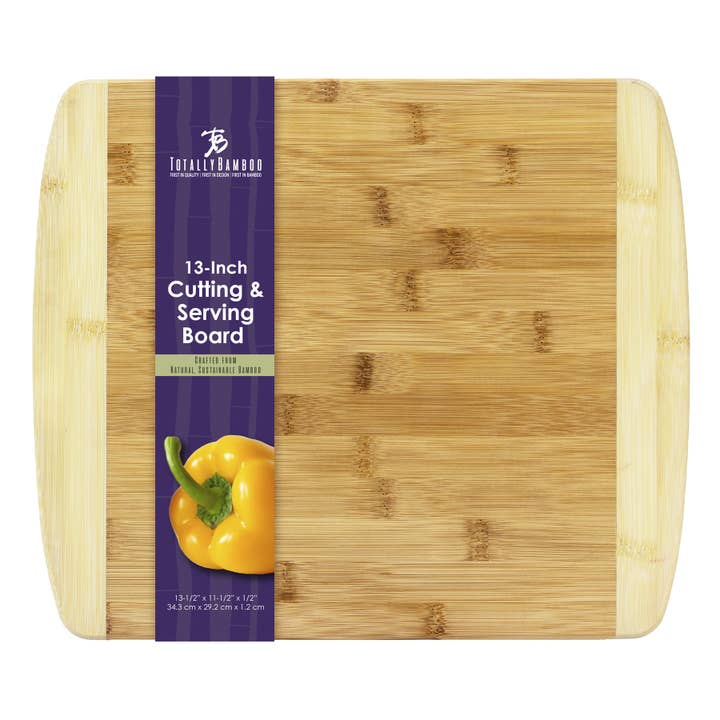 Totally Bamboo - Venta al por mayor Tablas de cortar - Tabla de cortar y servir bicolor de 33 cm1