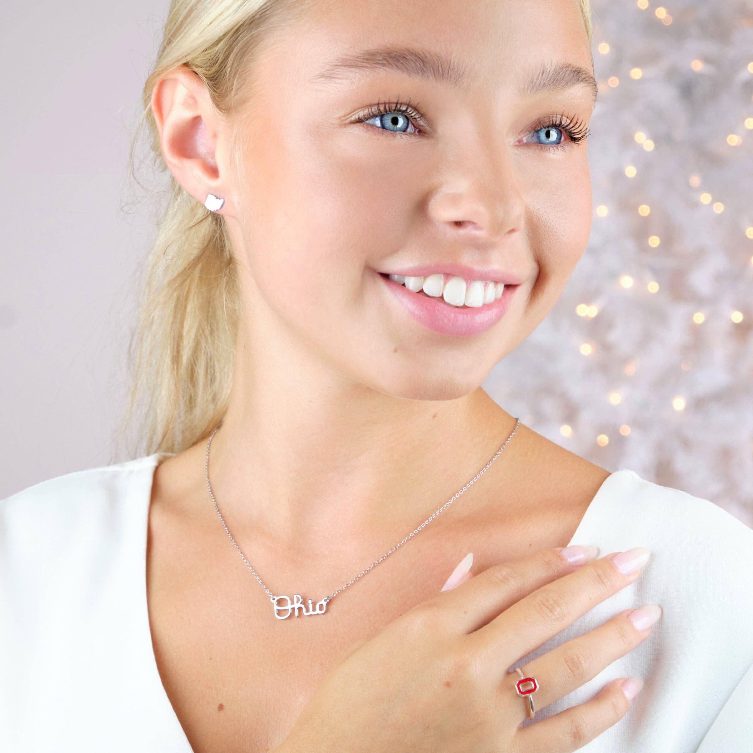 Stone Armory - Wholesale Pendant/Charm Necklace - Ohio State Script Ohio Necklace - Stainless Steel2