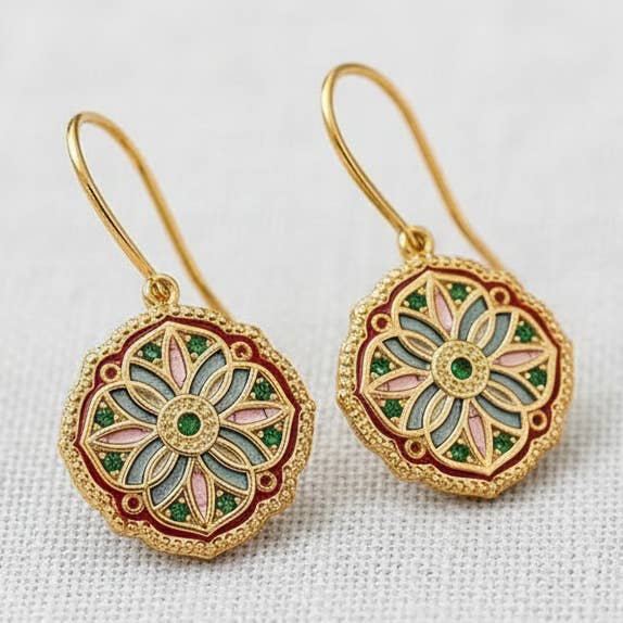 Vintage Garden Floral Stud Earrings for wholesale by paperln