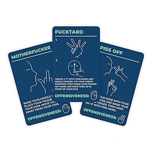 Gift Republic - Wholesale Card Game - How To Swear In Sign Language Card Pack1