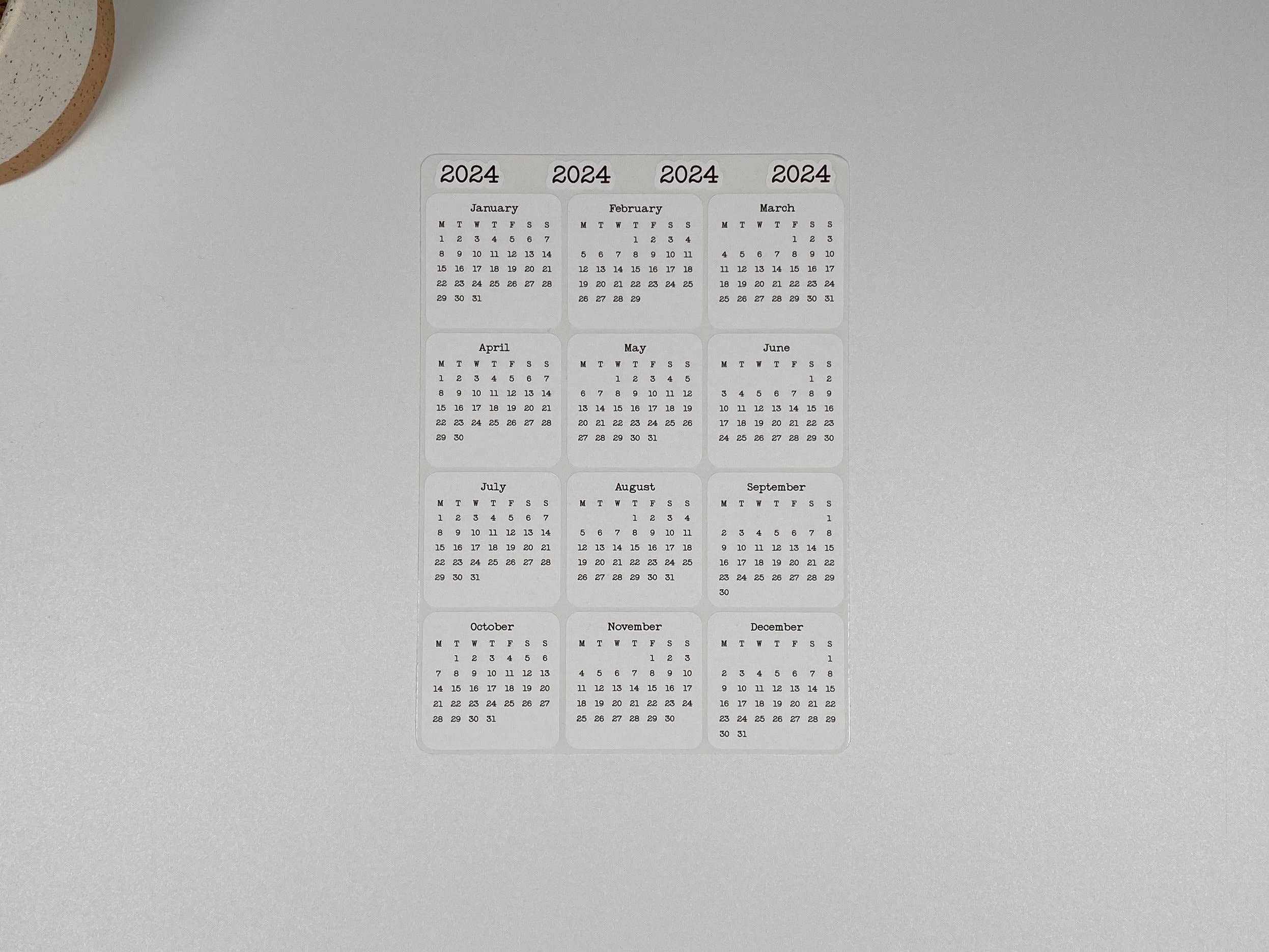 Fig Tree Works - Wholesale Sticker - Micro Calendar Stickers1