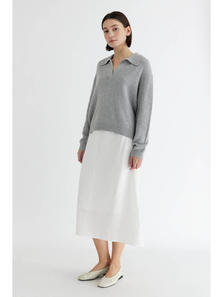 MOD REF - Wholesale Knit Sweater - Women's - The Archie Sweater | Polo Collared Knit Sweater24