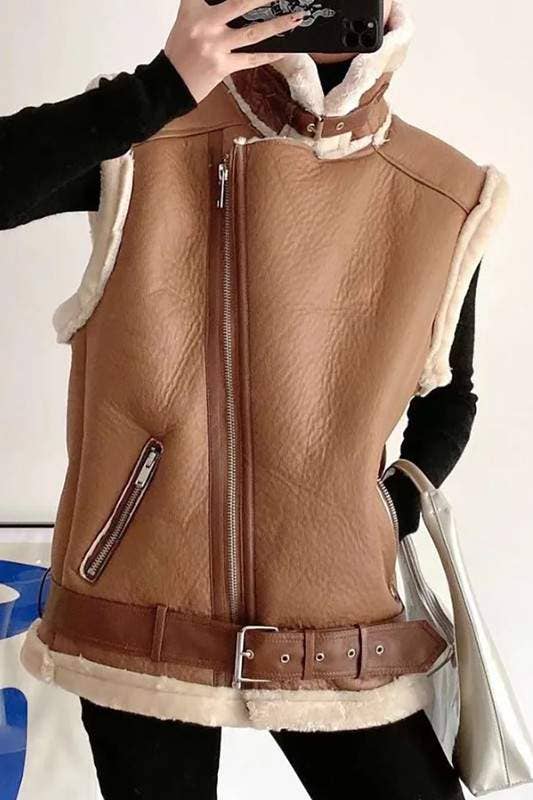 Fashion Combination - Wholesale Outerwear Vest - Women's - leather vest7