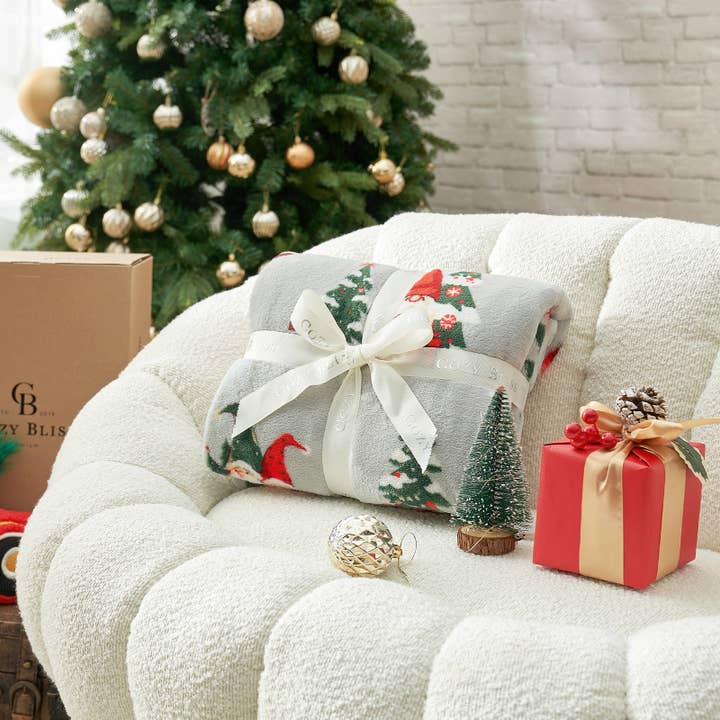 DreamValley - Wholesale Throw Blanket - CB Gnome Christmas Throw Blanket, 50*60"10