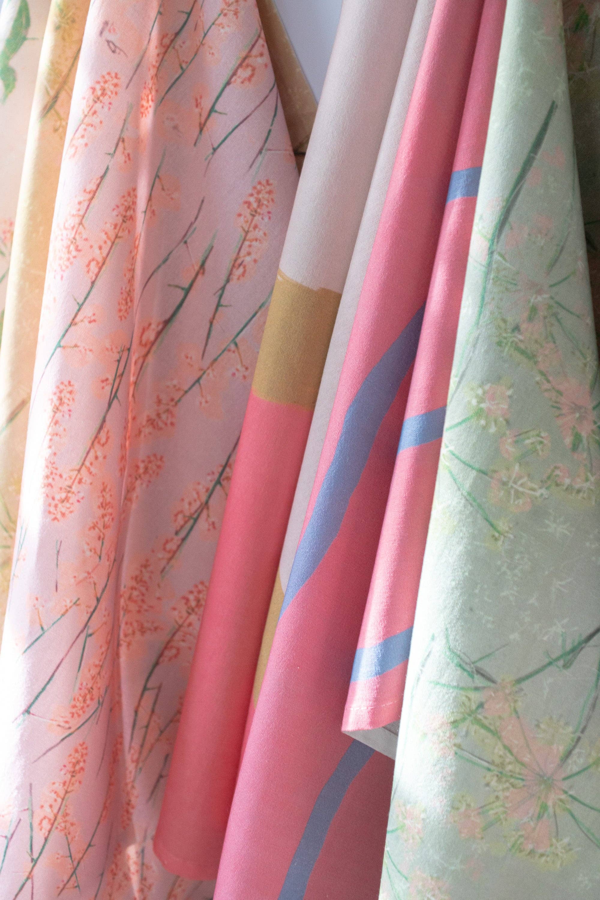 Gather Goods Co - Cards, Coasters, Tea Towels, Art, Mugs - Wholesale Tea Towel - Sage Green Tea Towel with Floral Botanical Print3