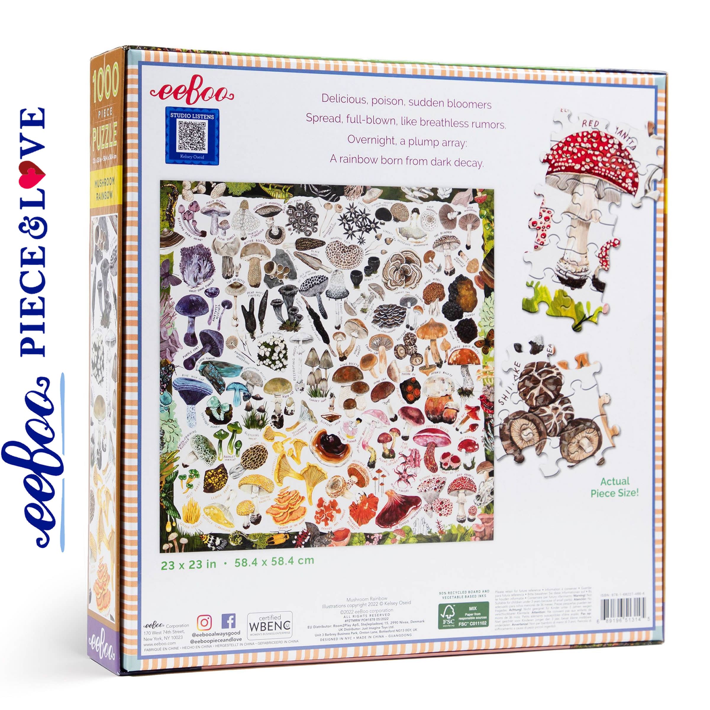 Hobby-lines – wholesale Puzzle – Adult – Mushroom Rainbow 1000pc Puzzle | PZTMRW2