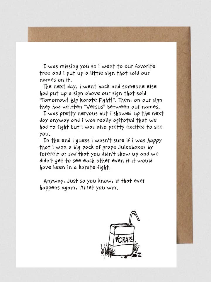 Karate Fight 5x7 Greeting card - Greeting Card for wholesale by The Art of Seth