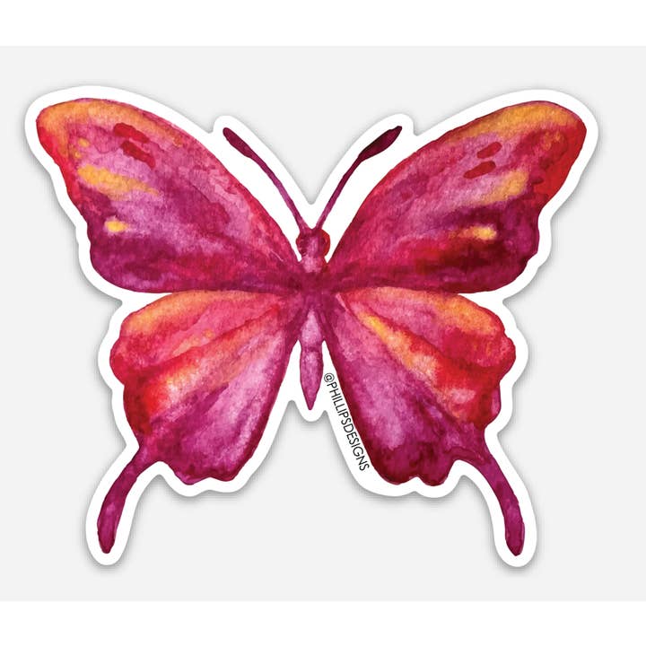 Adesivi Rosa Farfalla per la vendita all'ingrosso da parte di Phillips Designs