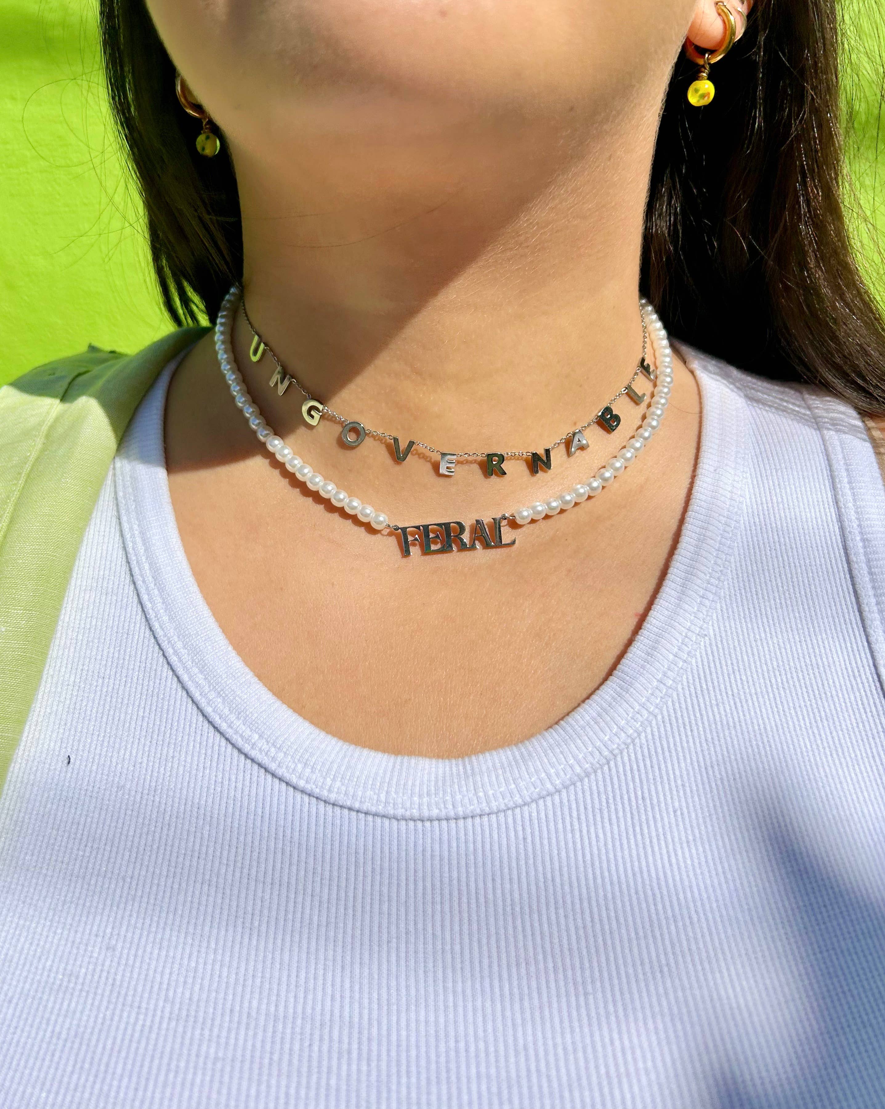 The Peach Fuzz – Colar pingente/pendente por atacado – Colar Feral com Pérolas11