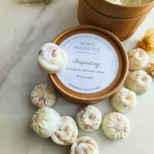 Citronnelle et géranium | Inspirant | Cire fondante pour aromathérapie pour la vente par Nicki's Aromatics