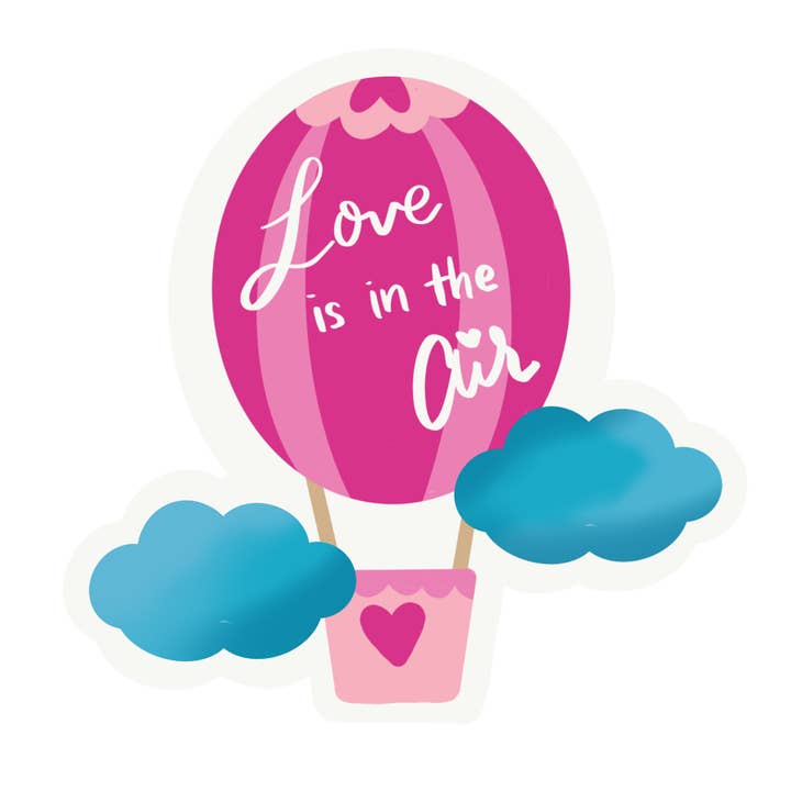 Love is in the air sticker, cute valentines day sticker for wholesale by Nol.jah,LLC