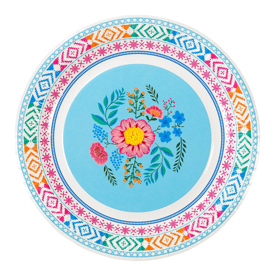 Talking Tables USA - Wholesale Disposable Plate - Floral Paper Plates - 12 Pack | Fiesta Party |9