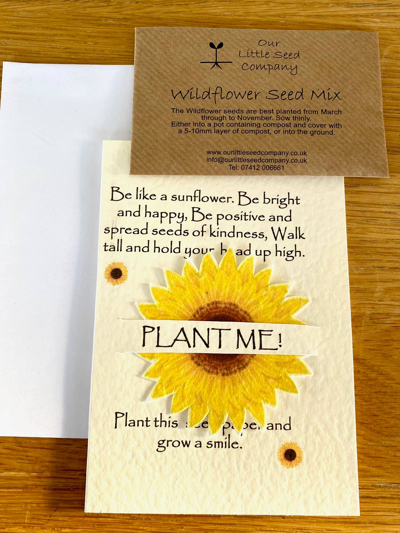 Our Little Seed Company – wholesale Friendship card – Friendship - Sunflower1