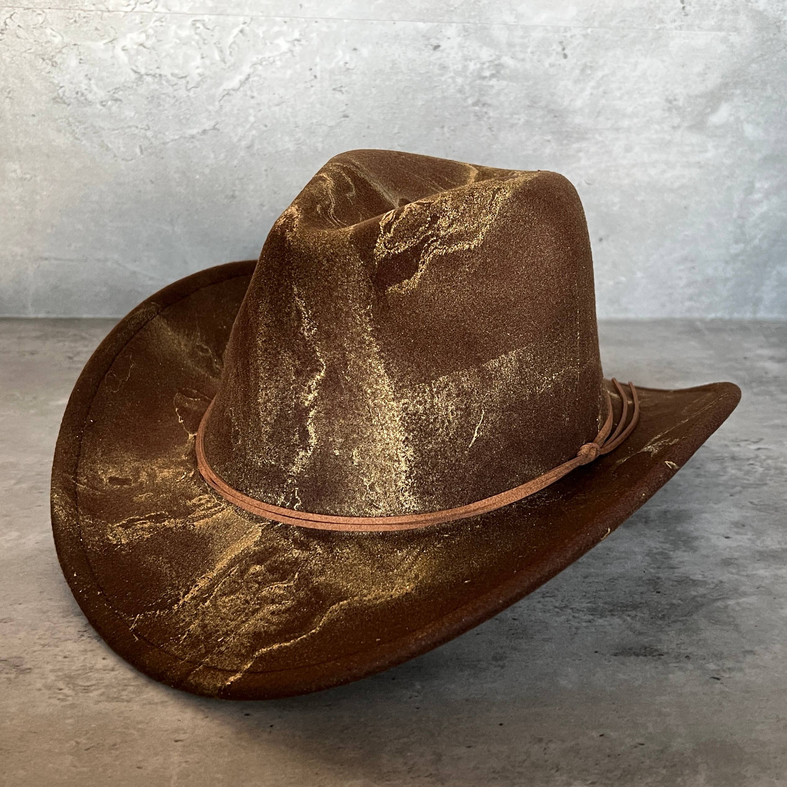 Nymf by Collette - Wholesale Cowboy Hat - Women's - Gold Marbled Felt Cowboy Hat5