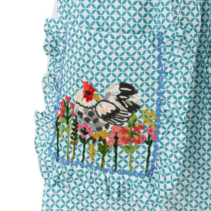 Karma Living - Wholesale Apron - 2ABKTAP650_TL Set/2 BARNYARD FOWL APRON 33x341