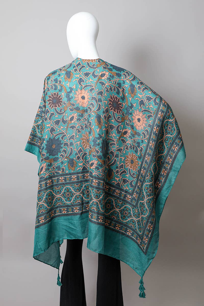 Leto Accessories – wholesale Kimono - Dam – Touch av Morroco Tapestry Tassel Kimono 🌼12