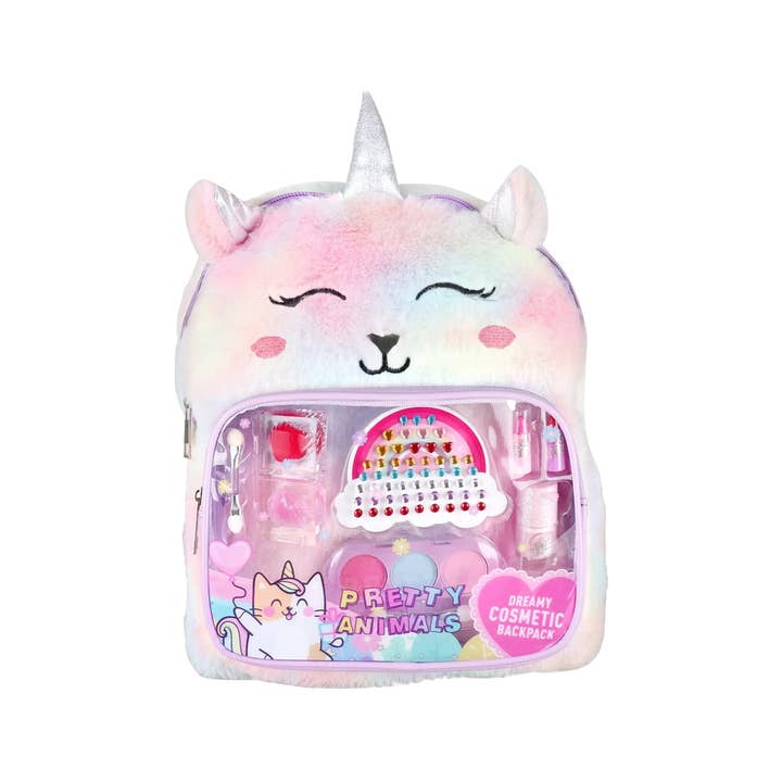 Cap Zone - Wholesale Kids Makeup - Kids - Unicorn Kitty Blam Beauty Makeup Kit Backpack