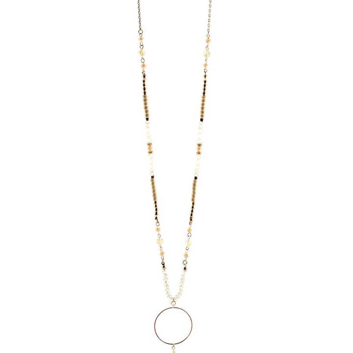 Ketting - Botercirkel W Beaded C voor wholesale door Flirt Jewelry