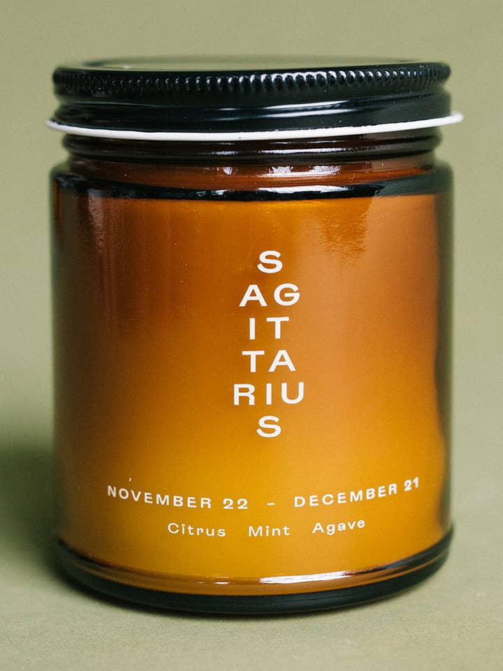 Sagittarius Zodiac Candle for wholesale by Vessel Candle Co