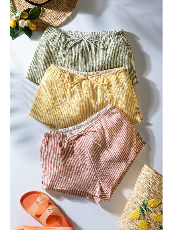 Urban Daizy - Vente Short – femme - Shorts à rayures froissées