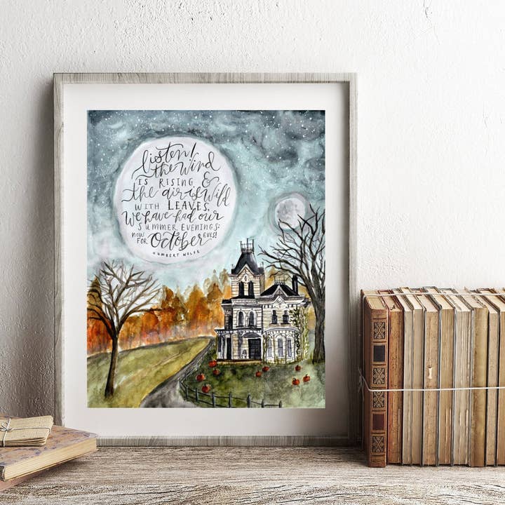Fox and Wild - Wholesale Art Print - Halloween Haunted House Print4