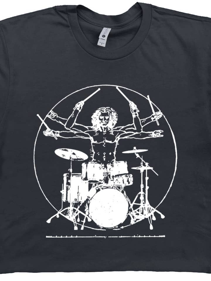 Shirtmandude Co - Wholesale Screen Printed T-Shirt - Unisex - Drums Shirt Drummer Music Rock Band Playing Cool Vintage T