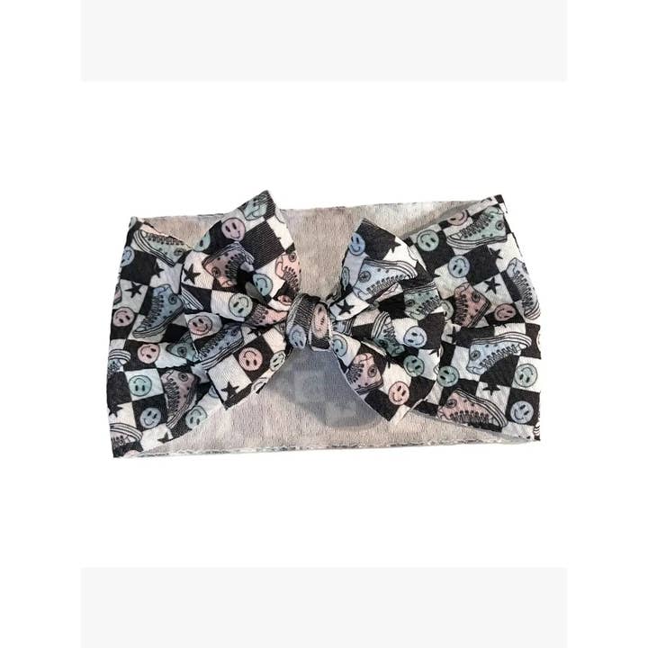 Zapatos a cuadros Lazo para la cabeza para venta al por mayor de Tiny toes Baby Co