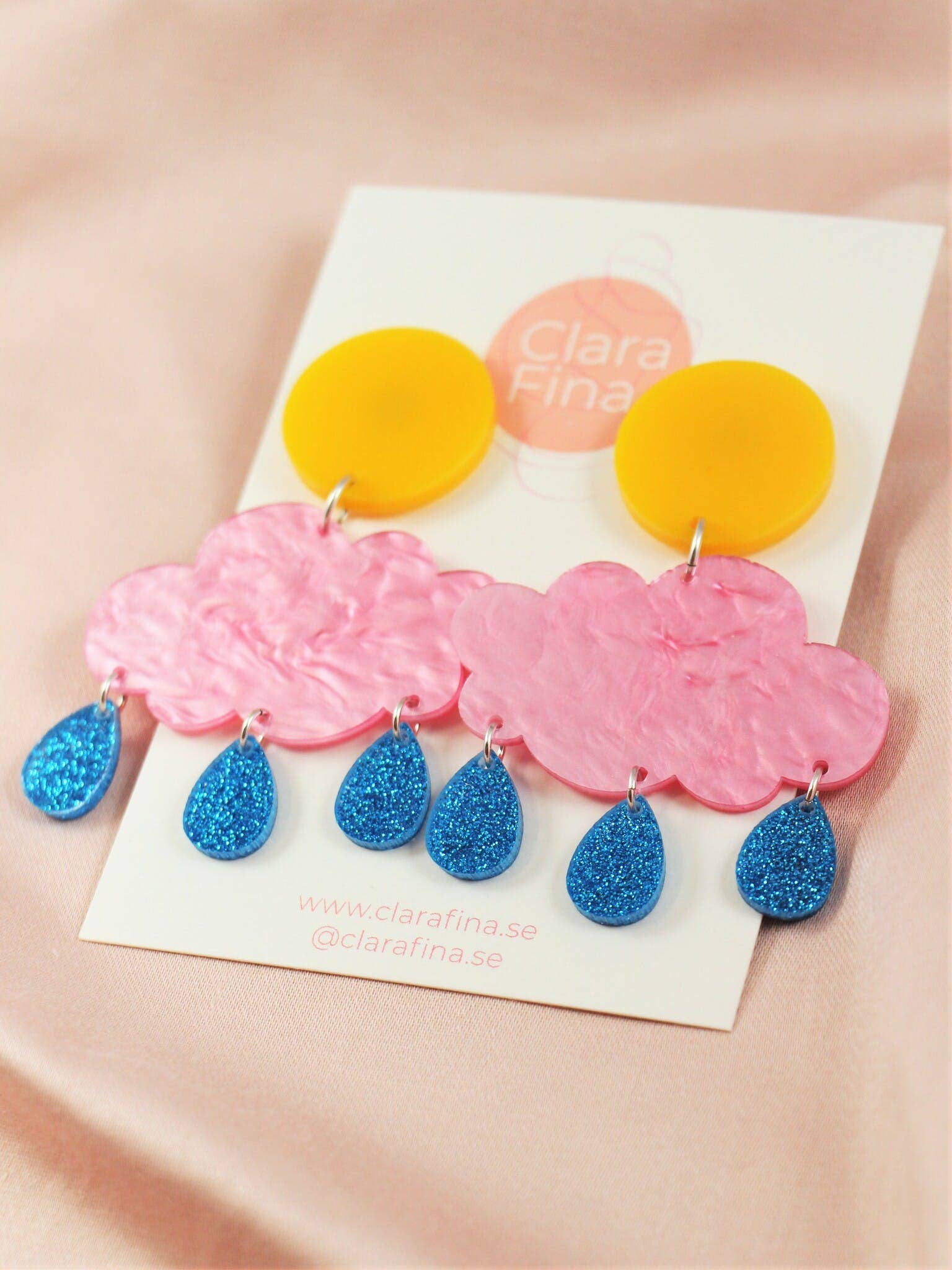 REMOVED BRAND – wholesale Hängande örhängen – Rosa Rainclouds Dingla Örhängen0