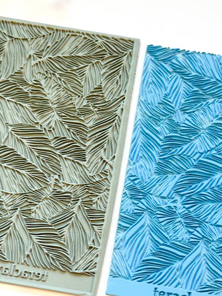 Estera de textura de goma con tejido botánico para arcilla polimérica para venta al por mayor de Tera Clay