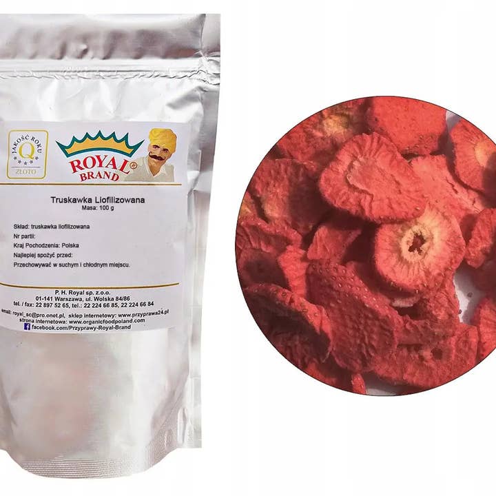 Gevriesdroogde Aardbeien 100 g Hele Plakken Fruit voor wholesale door Royal Brand