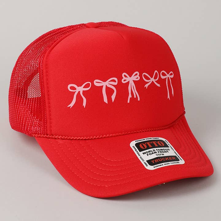 Fashion City - Wholesale Trucker hat – Women’s - Variety Ribbon Bow Design Foam Trucker Hat16