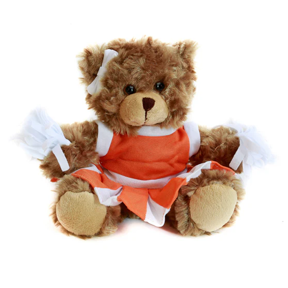Plushland - Wholesale Stuffed/Plush Toy - Kids & Baby - 6″ Brown Sitting Bear in Cheerleader Outfit | Soft Bear 11