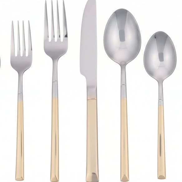 TAJ-FW-110 TAJ Marlene Flatware Ombre Shiny Flatware Service For 4 Dishwasher Safe for wholesale by TAJ Designs
