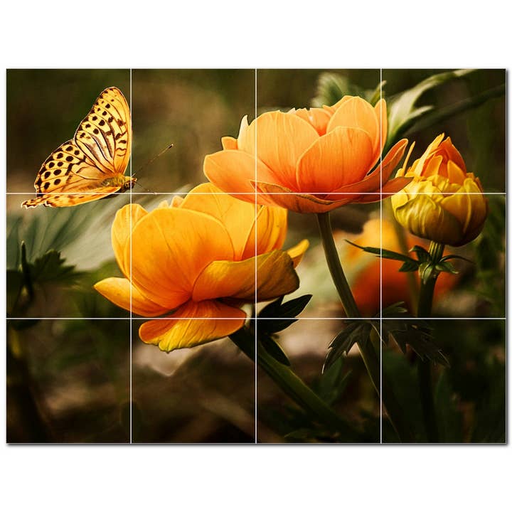 Carrelage en céramique Butterfly, carrelage mural en céramique PT500306 pour la vente par Picture-Tiles.com