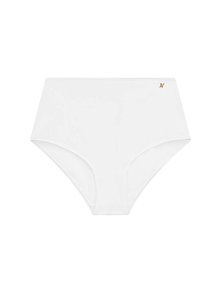 Nudea - Wholesale Underwear - Women's - The Stretch High Waisted Brief - Cotton White0