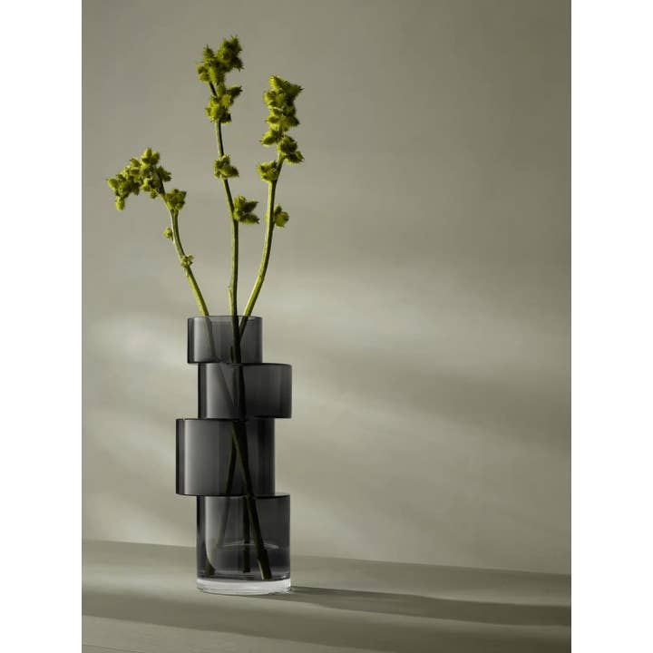 LSA International – wholesale Vase – Tier Vase H35cm Slate Grey5