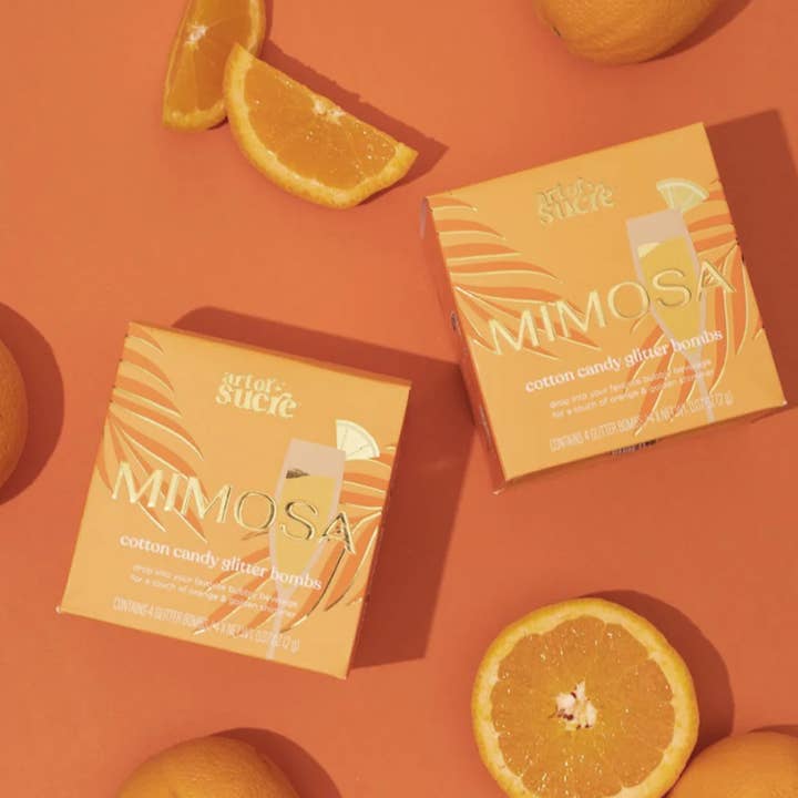 Art of Sucre - Wholesale Cotton Candy - Orange flavored Cotton Candy Drink Glitter Bombs1