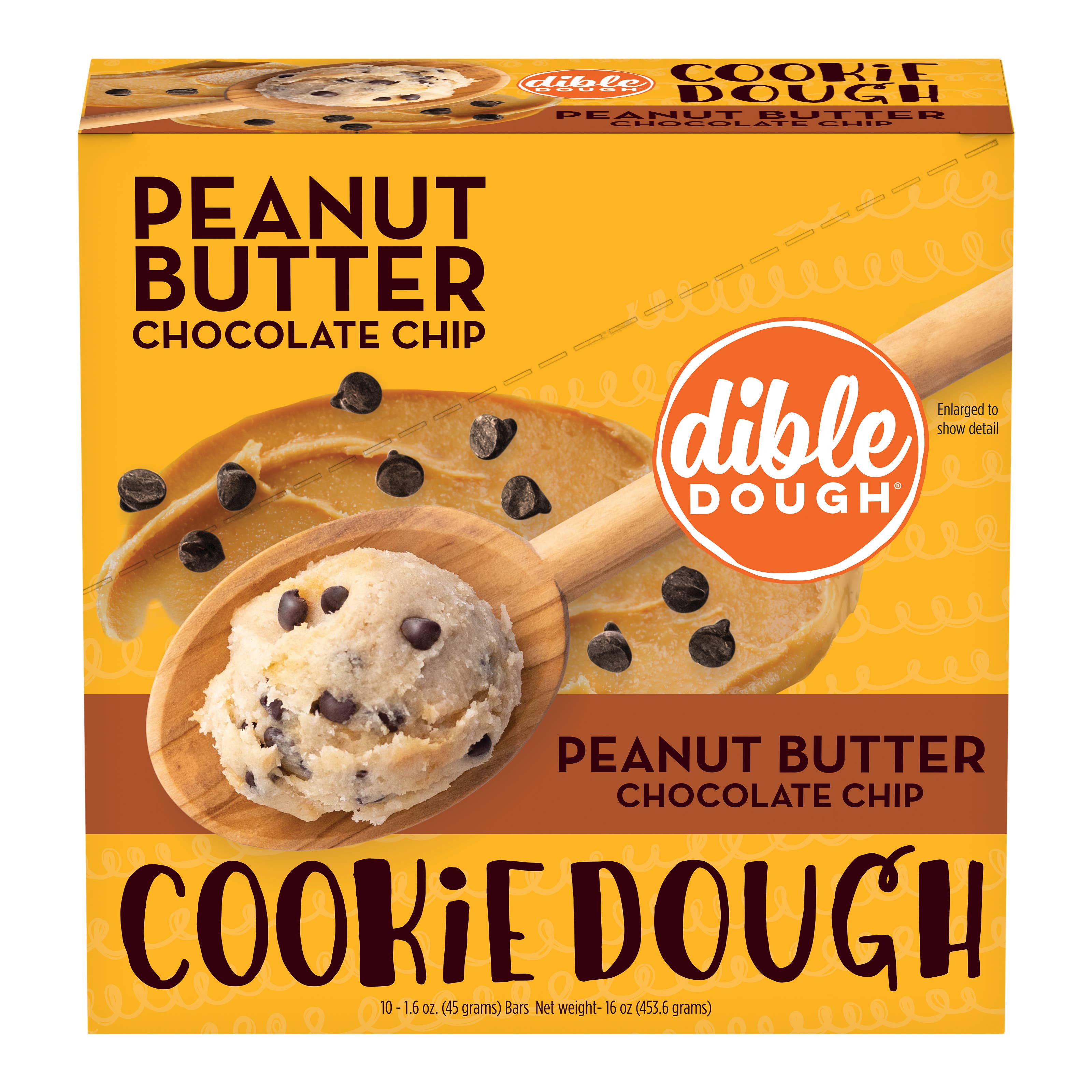 Dible Dough, LLC - Wholesale Cookie Mix - Peanut Butter with Chocolate Chips Cookie Dough Bar3