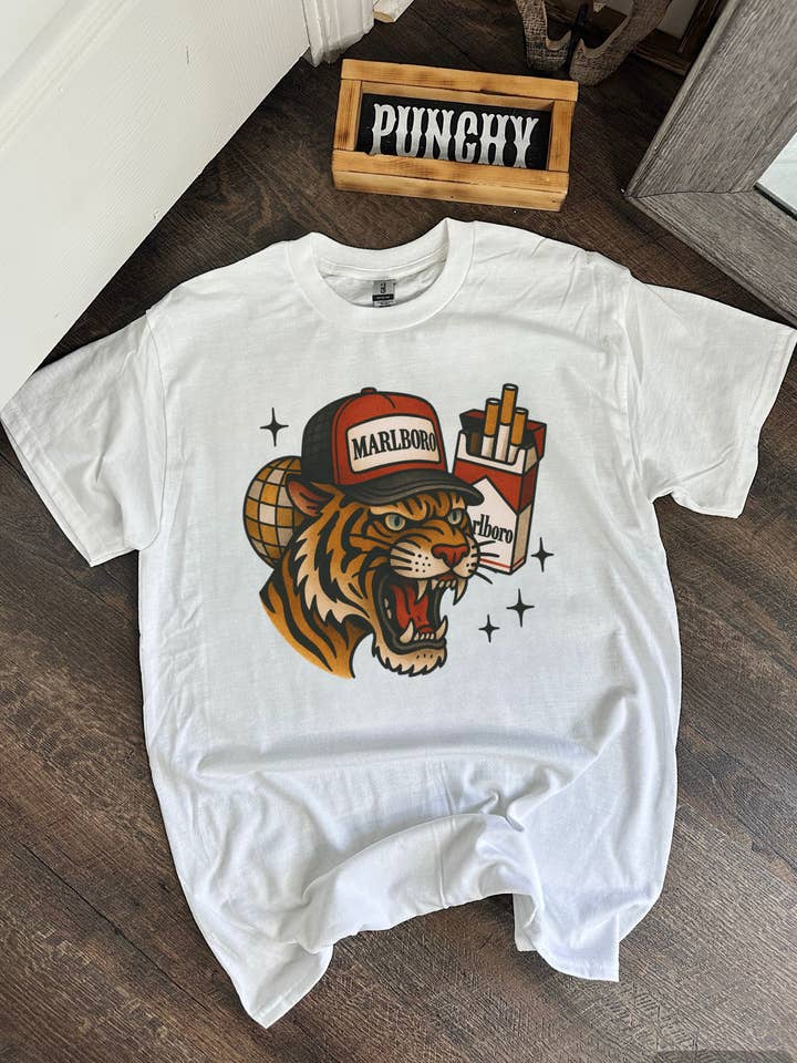 Boro Tiger Tee or Crewneck for wholesale by Gunpowder and Glam Boutique