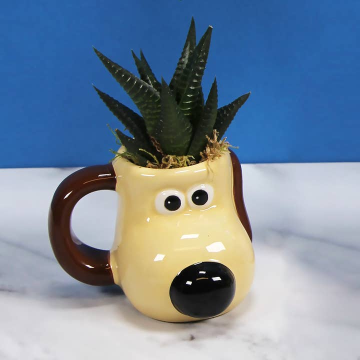 Half Moon Bay By Design - Wholesale Coffee Mug - Ceramic Shaped Espresso Mug Wallace and Gromit (Gromit)