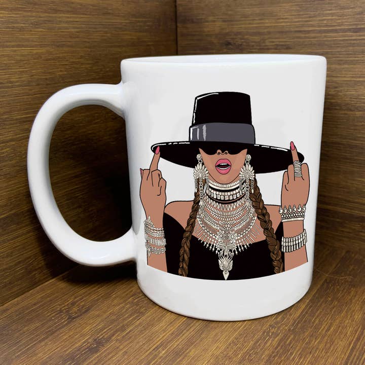 Beyonce Tasse des doigts du milieu pour la vente par Citizen Ruth
