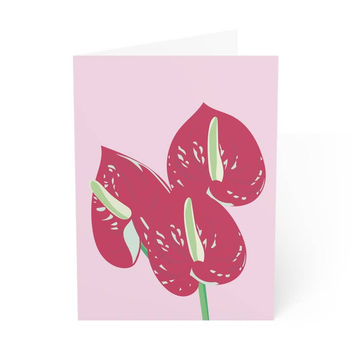 Tropical Flowers Greeting Cards - Anthurium for wholesale by DANESSA