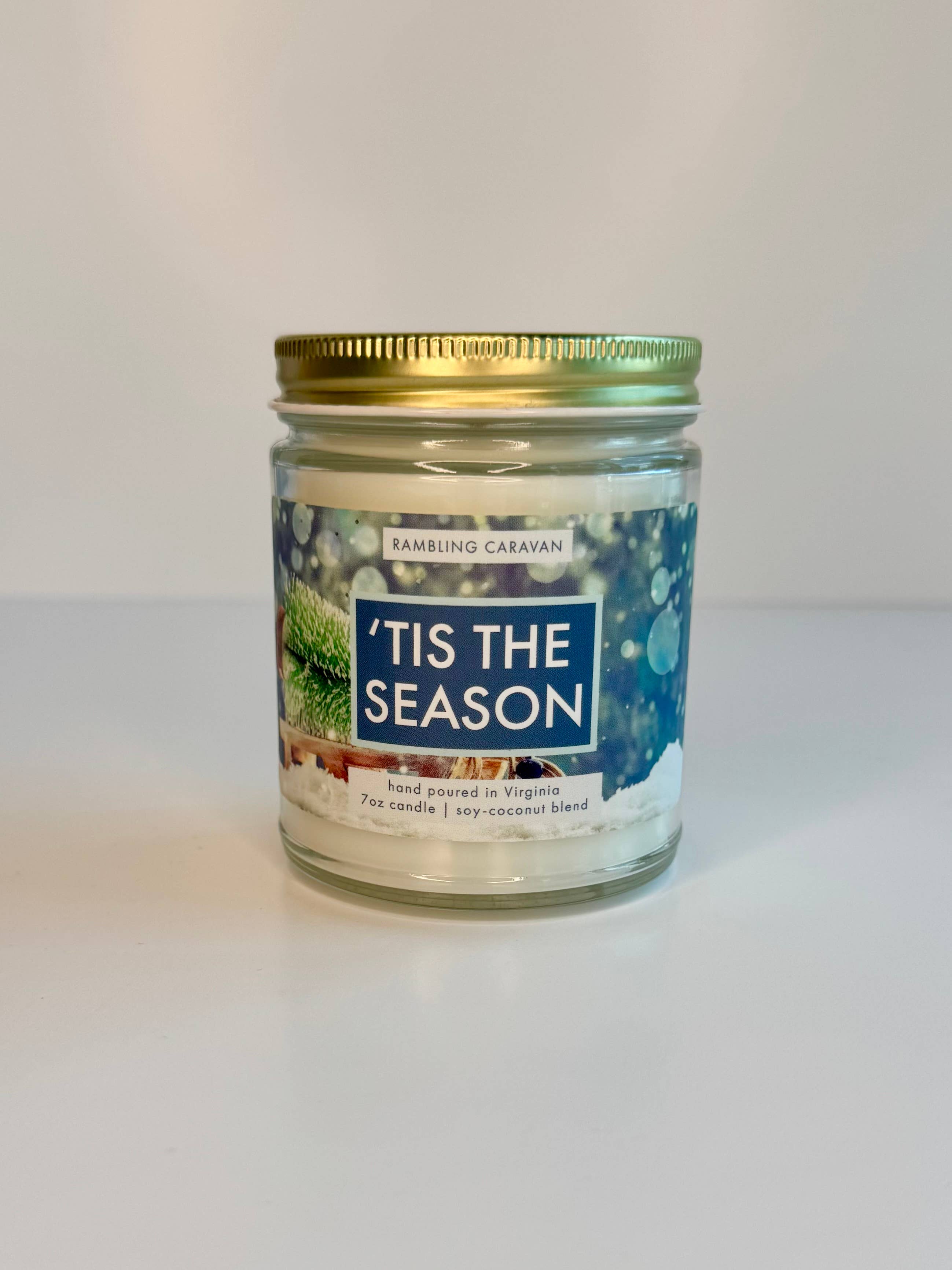Rambling Caravan - Wholesale Jar/Filled Candle - Tis The Season Holiday Candle1